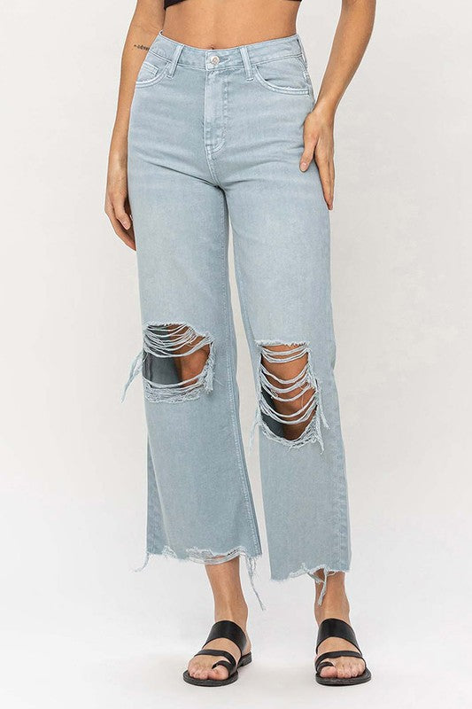 Trendy 90's vintage crop jeans